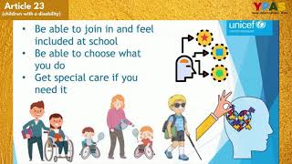 UNCRC Article 23 children with a disability [upl. by Naivaf]