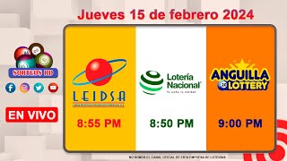 Lotería Nacional LEIDSA y Anguilla Lottery en Vivo 📺│Jueves 15 de febrero 2024 855 PM [upl. by Hoffert]