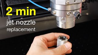 How to replace a waterjet laser nozzle in under 2 minutes [upl. by Haneen]