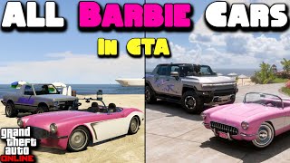 ALL Cars in BARBIE in GTA 5 Online [upl. by Ytte]