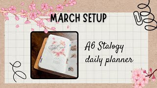 Plan with me  A6 Stalogy March setup  Daily planner  Functional planning [upl. by Agn]