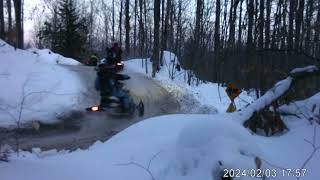 NH Snowmobile Trail 117 Groveton Trailblazers Best VOLUNTEER Groomers in North Country [upl. by Wystand]