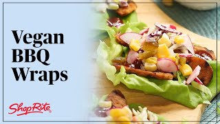 Vegan BBQ Tempeh Bacon Lettuce Wraps  Easy Vegan Recipe  ShopRite Grocery Stores [upl. by Gnel133]