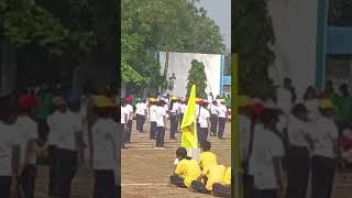 performance by school kidsNeeruperfect synchhappy funny school sports day function🎇🎉👏🤸🧎 [upl. by Hevak]