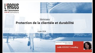 Webinaire  Protection de la clientèle et durabilité [upl. by Denton]