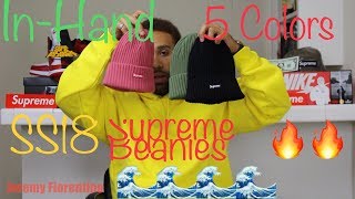 Unboxing Supreme SS18 Overdyed Ribbed beanies ReviewLegit Check [upl. by Ydnerb93]