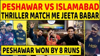 🔴PESHAWAR VS ISLAMABAD LIVE PESHAWAR WON BY 8 RUNS THRILLER MATCH ME JEETE BABAR AZAM PSL 9 [upl. by Akin]