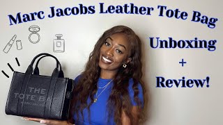 Marc Jacobs Leather Tote Bag Unboxing  Review  Is It Worth it [upl. by Inverson]