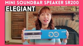 ELEGIANT MINI SOUNDBAR SPEAKERS SR200 FOR PC Tablets Laptop Cellphone  Audio Test and Review [upl. by Tenaj]