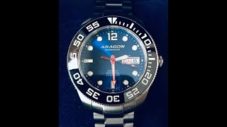 ARAGON watch model Divemaster 42 review [upl. by Ewer]