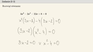 Matura 2023  zadanie 9  równanie wielomianowe [upl. by Lazos]