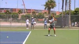 Francesca Schiavone BackHand  regular speed and slo mo [upl. by Syl641]