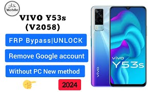 FRP Bypass VIVO Y53sV2058y51 y33 without PC New method Remove Google account Android 13 new 2024 [upl. by Fuchs847]