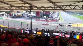 Start crash Belgian Formula 1 GP 2012 at Spa Francorchamps [upl. by Broadbent]