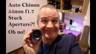 Auto Chinon  55mm f17  Stuck Aperture [upl. by Loyce796]