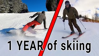 Learning how to Ski  1 year progression [upl. by Lehar566]