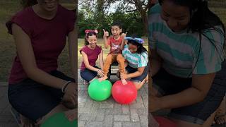 Cute mom and brothers play with new balloon shoes 🤣👧🏻😍😇👩🏻💕👶🏻 [upl. by Motteo867]