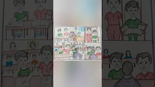 How to draw story drawing how draw easy mother love boy story drawing [upl. by Cummins]