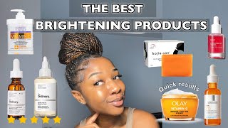 THE BEST SKIN BRIGHTENING PRODUCTS FOR UNEVEN SKIN amp DARK MARKS  Face  Body products‼️ [upl. by Navanod]