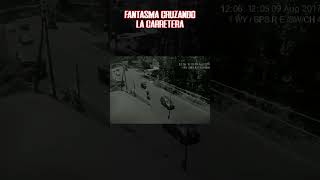 Cámara de seguridad capta a un hombre sombra cruzando la carretera [upl. by Elaval158]