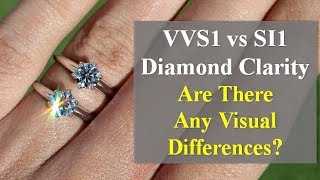 VVS1 vs SI1 Diamond Clarity – Real Life Comparison of GIA Diamonds [upl. by Nauqaj2]