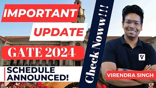 GATE 2024  Schedule Announced  10 Feb 2024  BT amp XL  IISC Bengaluru  Virendra Singh [upl. by Jezabella]