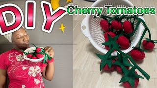 Crafting a Bounty of Felt Cherry Tomatoes Easy DIY Tutorial [upl. by Merill]