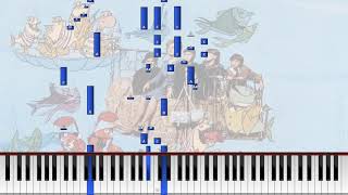 Bedknobs and Broomsticks  The Beautiful Briny Piano Synthesia Tutorial [upl. by Nus]