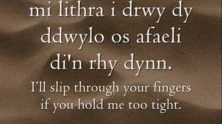 Tywod Gwyn  Gwyneth Glyn geiriau  lyrics [upl. by Harrad]