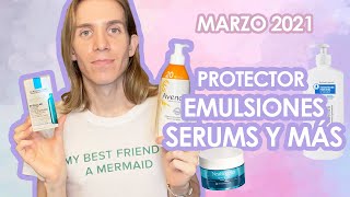 PRODUCTOS que ESTOY USANDO Marzo 2021 Reseña de skincare  piel grasa y acneica normal y seca [upl. by Naillimxam383]