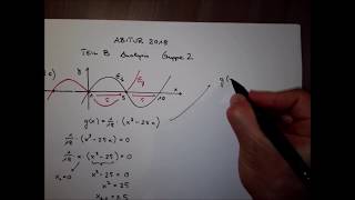 Abi Bayern Mathe 2018  Lösung Analysis 1c Teil B  Gruppe2 [upl. by Emelita]