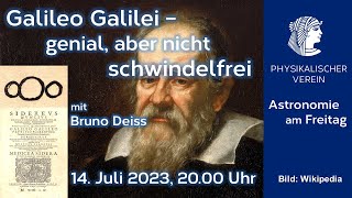 Galileo Galilei – genial aber nicht schwindelfrei  Bruno Deiss [upl. by Nailimixam]