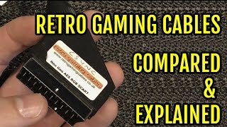 Retro Gaming Cables Comparision Explained RGB Cable RGB SCART svideo Component Composite  YouTube [upl. by Nnaael]