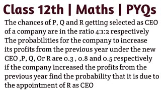 The chances of P Q and R getting selected as CEO of a company are in the ratio 412 respectively [upl. by Vescuso783]