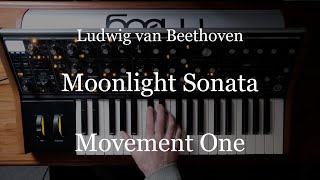 Moonlight Sonata by Beethoven on the Moog Sub37 Mvt I [upl. by Lyons559]