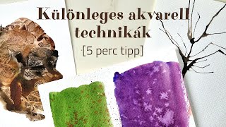 Különleges akvarell technikák  5 perc tipp [upl. by Silvanus691]