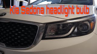 How To change Headlight Bulbs in 20062014 Kia Sedona  Carnival aka Hyundai Entourage [upl. by Airtemak233]