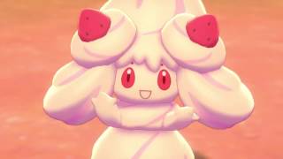 Pokemon SwordShield  Alcremie Duraludon Rolycoly Yamper footage [upl. by Nylaroc]