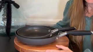 Up Close Look amp Demo of Calphalon Nonstick Frying Pans [upl. by Fiedling]