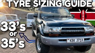 THE PERFECT TYRE SIZE FOR LAND CRUISERS Watch this before fitting bigger tyres [upl. by Alat874]