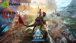 ARK Survival Ascended Benchmark  Ryzen 7600  RTX 3080 ti  32 gb RAM  Island Map [upl. by Flanigan]