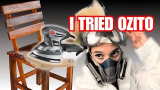 Sanding for the first time with Ozito  Big Mistake [upl. by Oinoitna]