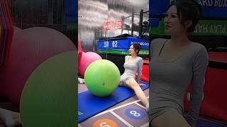 Active Girl Strength and Balance with the Yoga Ball beautiful yoga fitness [upl. by Husein]