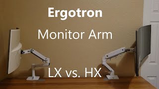 Ergotron Monitor Arm LX vs HX  Setup and Review [upl. by Ira]