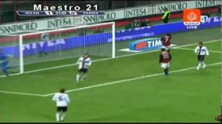 RonaldinhoPato vs Parma 31102009 HD THE KING RONALDINHO IS BACK [upl. by Darrin998]