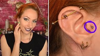 Piercings Tragus update paar maanden na zetten [upl. by Enelra49]