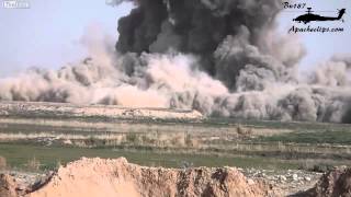 Airstrike on Insurgents by 9 1000lb JDAMs GBU32 [upl. by Had617]