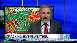 4122020 WHLT Hattiesburg Tornado Coverage [upl. by Mehs419]