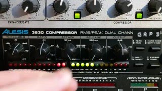 Alesis 3630 Compressor Drums Guitars Vocals amp Full Mix [upl. by Tyrrell]