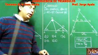 Aplicación de la Congruencia de triángulosTeorema de la Bisectriz  Mediatriz y Mediana Problemas [upl. by Guyon428]